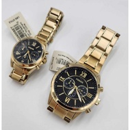 Fossil Gold Metal Watch Couple from CANADA