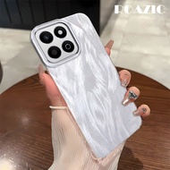 For Honor X7C Phone Case Luxury Electroplated Shockproof Cover Feather Laser Glitter Casing Simple F