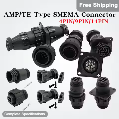 1/5/20 Sets AMP/TE Type SMEMA Auto Sensor Plug Socket, 4/9/14 Pin SMT Connector for PCB Assembly, Mo