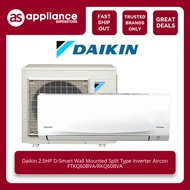 Daikin 2.5HP D-Smart Series Wall Mounted Inverter Aircon FTKQ60BVA/RKQ60BVA