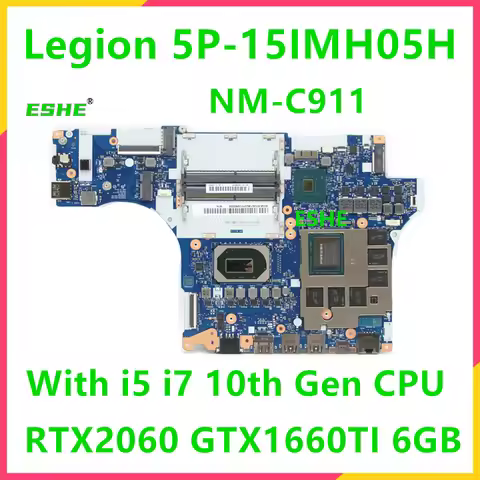 NM-C911 For Lenovo Legion 5P-15IMH05H Laptop Motherboard 5B20Y89736 5B21B43146 With I5 I7 10th Gen C