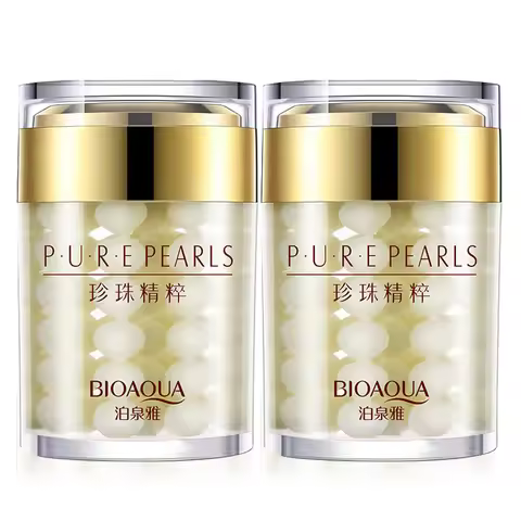 2pcs BIOAQUA Pure Pearl Face Cream Moisturizing Skin Anti Wrinkle Hydrating Facial Cream Beauty Heal