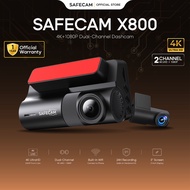 SAFECAM X800 4K WIFI Dual-Channel Dashcam 2160P Front + 1080P Rear Dashcam WIFI Control 24-H