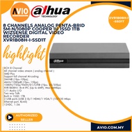 Dahua 8Ch 8 Channel 5mp / 2mp 2 Megapixel 1TB SSD HDD Analog CCTV XVR DVR Recorder XVR1B08H-I-SSD1T