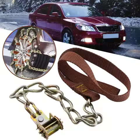 Car Winter Snow Chains Iron Snow Chain Non-slip Chain Skid Supplies Chains Powerful Wheels Car Truck