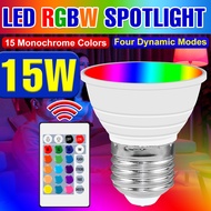 220V LED RGB Lamp E27 Smart Control Light E14 Magic Bulb GU10 Spotlight MR16 Room Decoration Bulb 15