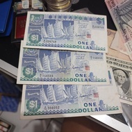 uang asing kuno 1 dollar singapura 1 sgd dolar