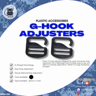 SEER-001 [2pcs] Plastic G Hook Adjuster Slider Buckle Dog Collar Hardware Strap Buckle Bag Making