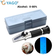 Handheld Refractometer Alcohol Tester Alcohol Ethanol Alcohol Meter Alcohol Concentration 0-80% Refr