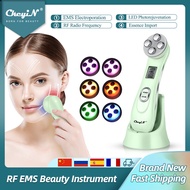 CkeyiN EMS Electroporation Beauty Device RF LED Light Facial Machine Skin Rejuvenation Anti Aging Fa