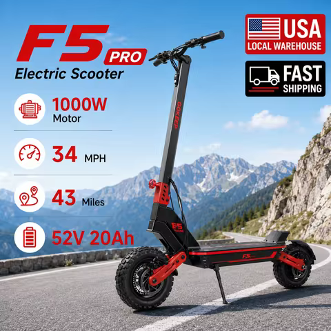 1000W off-road electric scooter, 52V brushless motor, NFC start, foldable, shipped from the United S