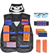 NC Children's Tactical Vest Equipped With Nerf Gun Attack Elite Series Accessory Set