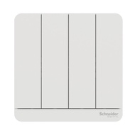 Schneider Electric AvatarOn 4 Gang 2 Way Flush Switch Staircase Corridor Light Control 16AX 250V Whi