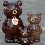 【现货】折扣 Stand Bear Piggy Bank Cash Coin Bank Money Box Gift Transparent创意透明存钱罐 可爱塑料储钱罐 卡通儿童生日礼物 xf14j