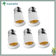 TAMAKO 5pcs B22 to E27 Converter, Plated Iron Socket Iron Copper Aluminum B22 to E27 Adapter, Lighti