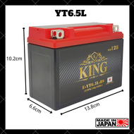 [READY STOCK] OTOBAI MOTORSPORT KING MOTORCYCLE BATTERY BATERI MOTORSIKAL KING E-YT6.5L-BS MF BATTER