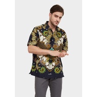 HIJAU Pradawita Batik Regular Fit Short Sleeve Prabasokya 2B - Black Green