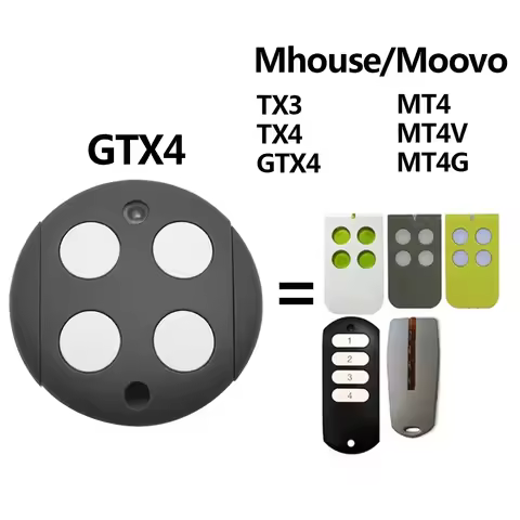 MHOUSE MOOVO Remote Control Replacement MHOUSE TX4 TX3 GTX4 GTX4C MOOVO MT4 MT4V MT4G Remote Control