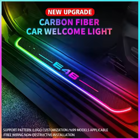 carbon fiber For E46 E90 E89 F15 F10 F30 G82 G30 F20 F80 text Customized Car Logo Welcome Door illum