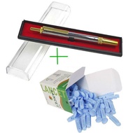 Pen Bekam Silver High quality blood lancet + Percuma 1 28 G Kotak Jarum