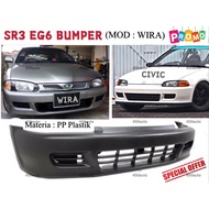 CIVIC SR3 EG6 FRONT BUMPER (MODIFIED MASUK KE : WIRA SATRIA PUTRA MIVEC ) Material : PP PLASTIK