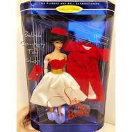 全新 黑髮 芭比娃娃 紅色大衣 silken flame Barbie 1962 repro 老芭比 古董玩具 芭比