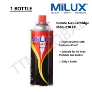 MILUX 230g Butane Gas High Quality Gas MBG-230EP Butane Gas Cartridge Camping Accessory Picnic Gas B