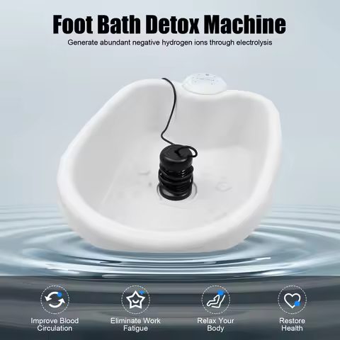 Corded Electric Foot Detox Machine with Basin, 36W Ionic Feet Bath Detox Machine, Ionic Cleanse Foot