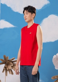 CHERRY TOMATO CUSTOM FIT SLEEVELESS TANK เสื้อยืดคอกลมแขนกุดสีแดงมะเขือเทศเชอร์รีทรงคัสตอมฟิต