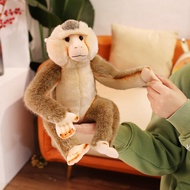 Buddha Hand Monkey Plush Toy Simulation Sitting Big Eyed Baboon Doll Stuffed Animal Doll Kids Birthd