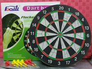 17” Family Dart Game Dart Board (Leisure Dart Board) Advanced Flocked Dart Board [Come with Colour B