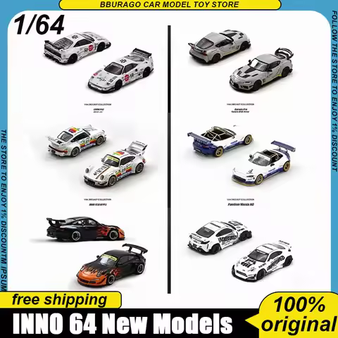 Pre-Sale Inno 64 New Release 6 Models Diecast Set Lbwk F40 #58 Rwb 930 Apple Rwb 997 Pandem Mazda Nd