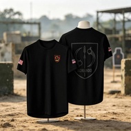 69 Komando 🎖️ T‑shirt Baju Pendek Unisex Army Supporter Casual Outfit Print Tee