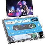 500GB Portable Retro Game Hard Drive, 55000+ Games, Batocera 33 System, Compatible with 90+ Emulator
