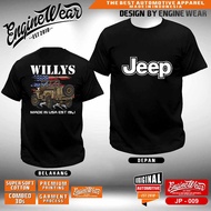 Jeep willys T-shirt Car T-shirt Offroad Shirt 4x4 4WD Four wheel drive CJ7 wrangler rubicon Automoti
