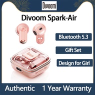 Original Divoom Spark-Air Wireless Bluetooth Earphone for Girl Adaptive Noise Reduction ANC Low latency Mini Size Earbud Women Gift Set for Girlfriend