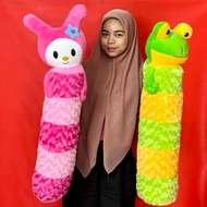 MAWAR Cute character rose head bolster pillow doll Cartoon character cute bolster pillow character b