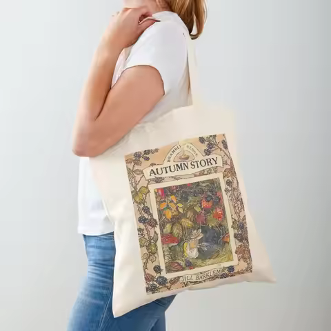 Brambly Hedge Autumn Tote Bag Canvas bag for women Canvas stote bag shopping logo Eco