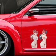 Makima Chainsaw Man Sexy Anime Reflective Car Sticker,Fuel Tank Cap Rearview Mirror Decoration,vinyl Waterproof Sticker，For Car