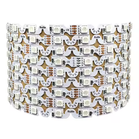 5m 12V 24V S Shape LED Strip LED Flexible Tape 5050 RGB Warm White White 60LED/m Bending Channel Let