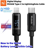 Mcdodo Mới Để Các Thế Giới Mức Độ Pin Có Thể Xem Được Cáp Pd36W Loại C Để Sét 3A Nhanh Chóng dây sạc