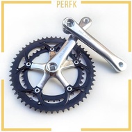 [Perfk] Folding Road Bike Chainring Crankset BCD130mm 39T-53T 165mm 6- Crankarms