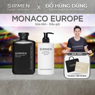 [Combo Monaco Europe] Sữa tắm gội nam 4 in 1 và Dầu gội xả dưỡng nam 3 in 1 SIRMEN Europe Gentlemen 