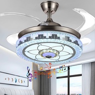 音响风扇灯客厅LED吊扇灯隐形餐厅吊灯卧室风扇吊扇灯具