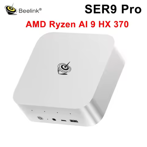 Beelink SER9 PRO Ryzen AI 9 HX 370 Mini PC DDR5 7500MHz M.2 2280 PCIE 4.0x4 SSD Windows 11 2.5G LAN 