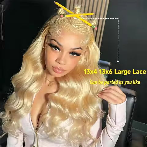 3B 3C 613 Lace Front Wig Human Hair Blonde Wig Human Hair 200 Density 613 HD Lace Frontal Wig 12A 61