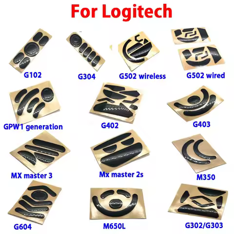1set Black Mouse Feet Skates Pads for Logitech G304 G305 G PRO G303 G302 G602 G502 G500 G500s Mouse 