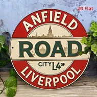 CIFbuy Vintage Liverpool FC Tin Sign 8 Inch Retro Anfield Road Wall Art Football Pub Decor Gift
