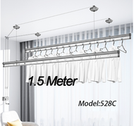 Model:528C 1.5M/2.0M/2.4Meter Ceiling Mounted Lifting Clothes Hanger/Lifting Drying Rack/Ampian Baju