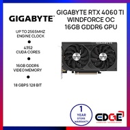 EDGE | GIGABYTE RTX 4060 Ti Windforce OC 16GB GDDR6 GPU Graphics Card Unit